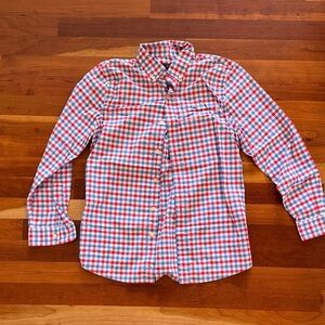Vineyard Vines Boys Red, Blue & White Plaid Button-Down Shirt